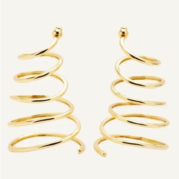 πΊπHPππΊ NWT Cult Gaia Ezlynn Gold Serpentine Earrings - Picture 9 of 16